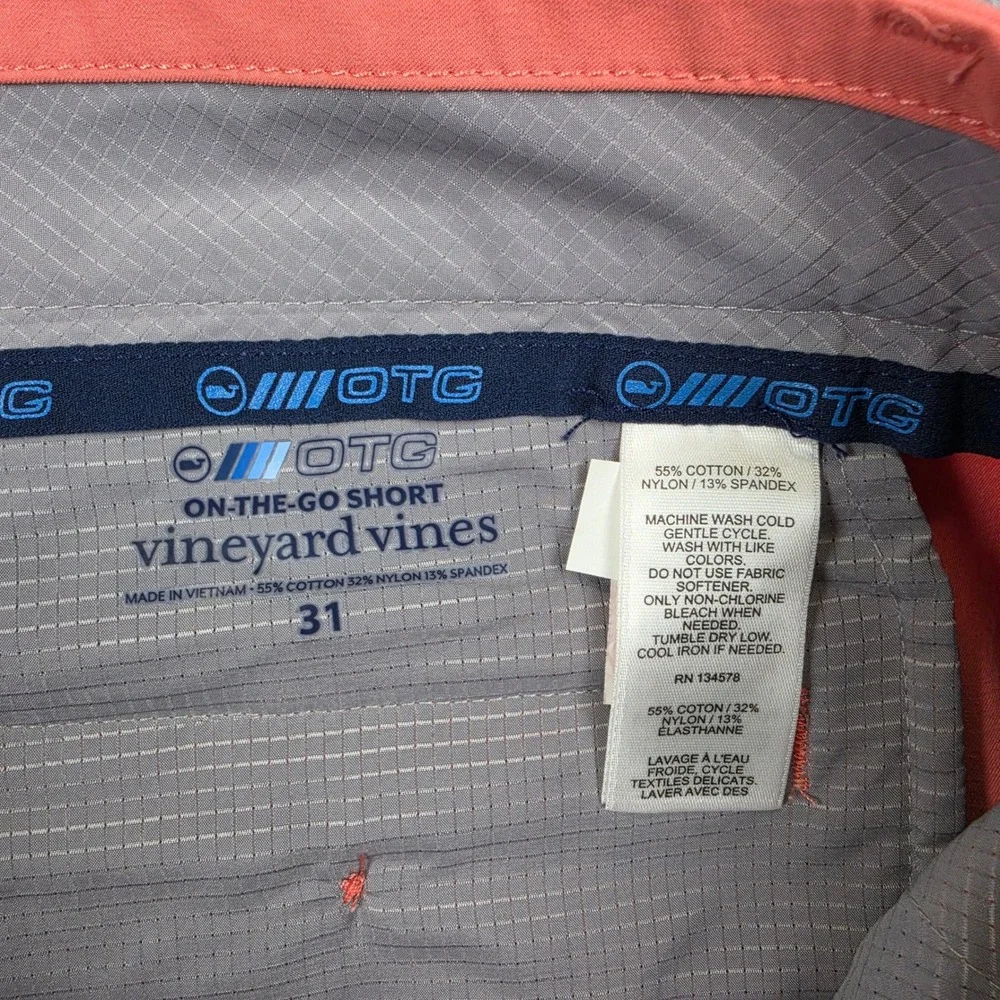 Vineyard Vines On The Go Shorts Mens 31 Pink 9